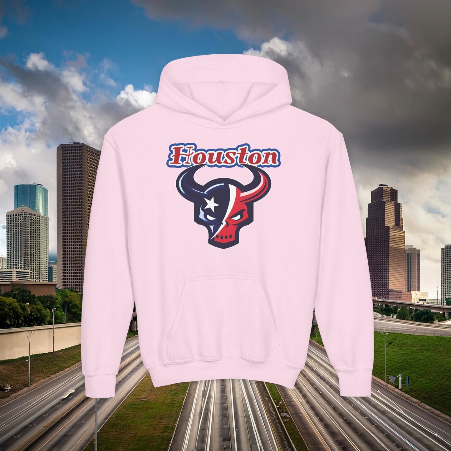 Houston Skull Youth Hoodie