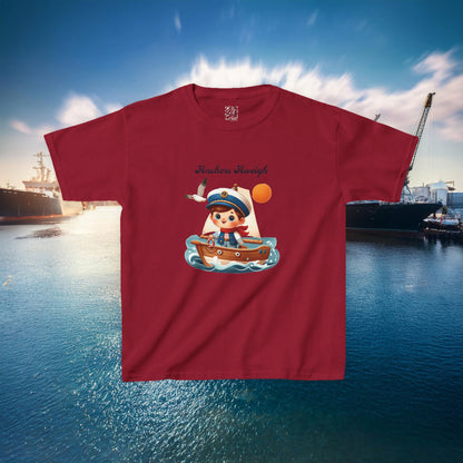 Navy Anchors Aweigh Kids Tee