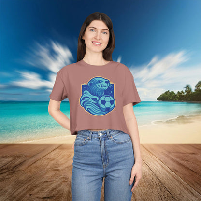 Sea Otter Soccer Logo Women's Crop Tee