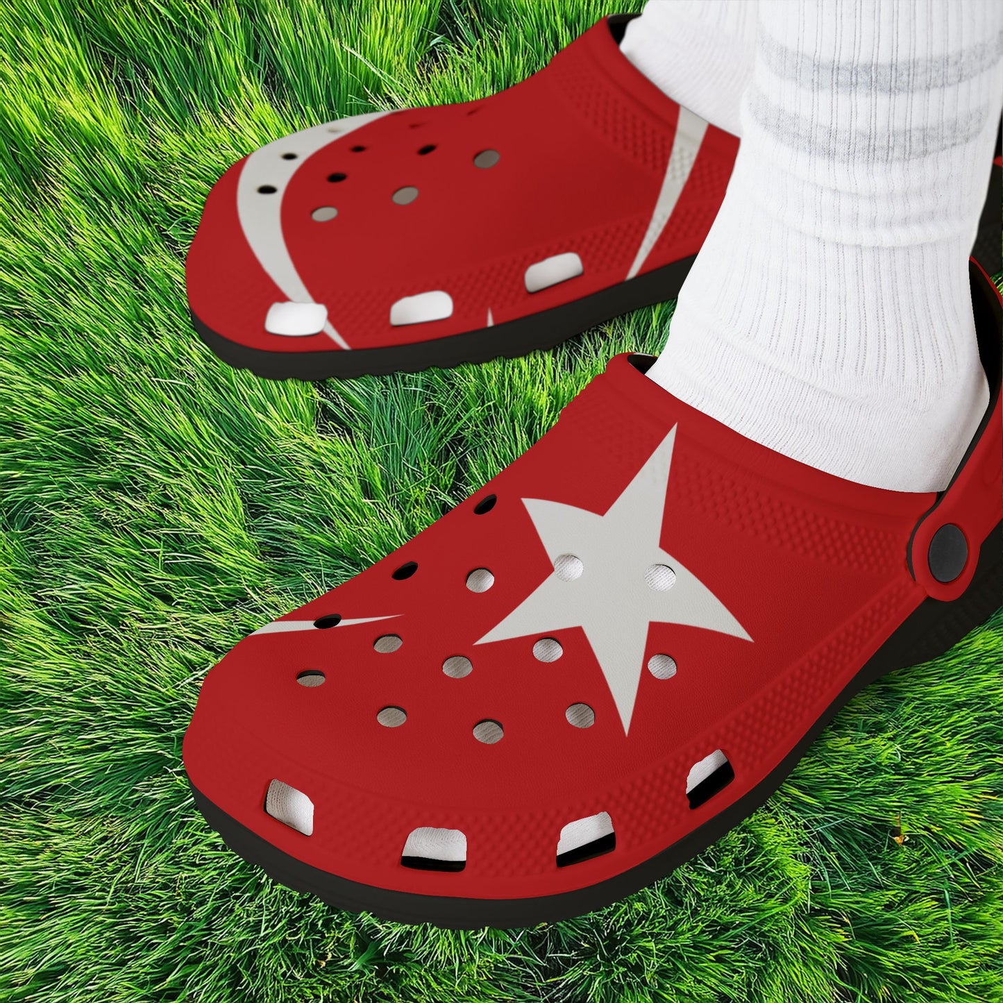 The Turkiye Flag Foam Clogs