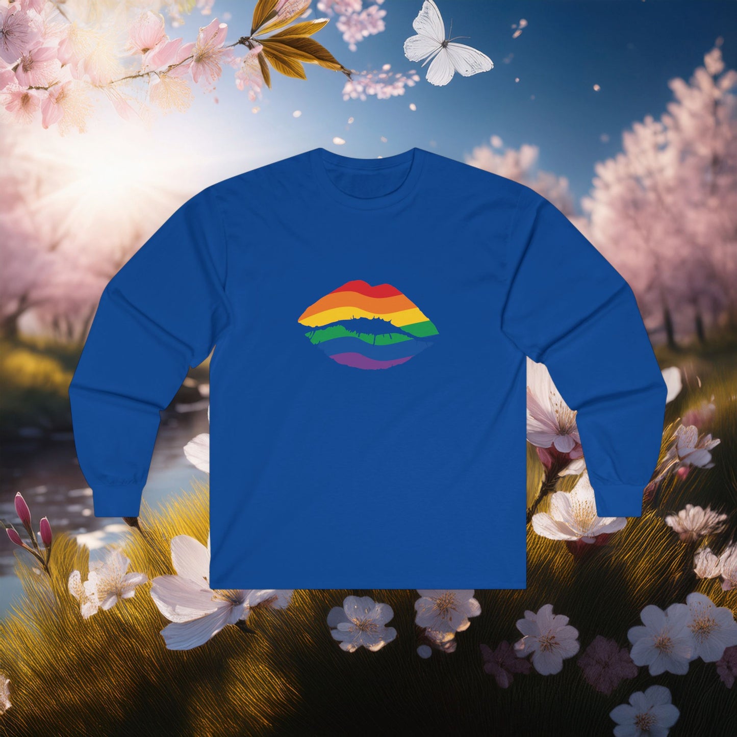 Rainbow Kiss Long Sleeve Tee