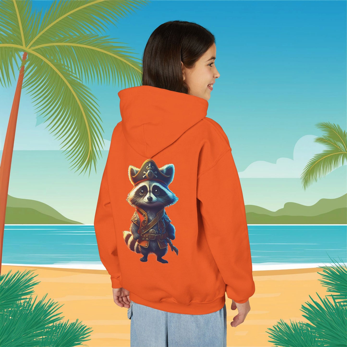 Raccoon Pirate Youth Hoodie