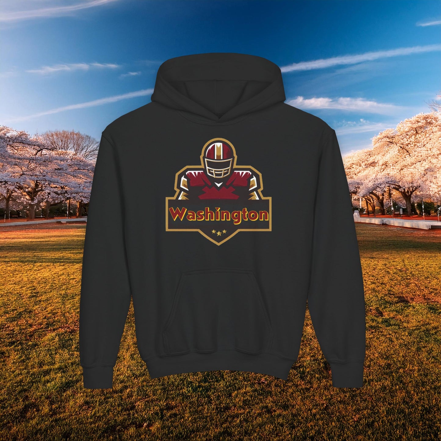 Washington Football Player Logo Youth Hoodie