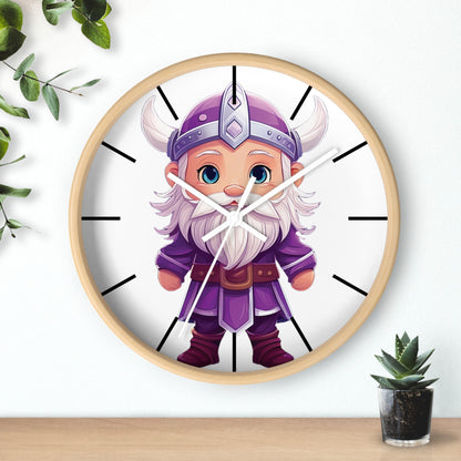 Purple Viking Wall Clock