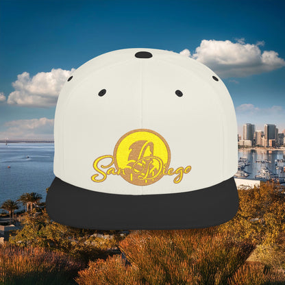 San Diego Baseball Logo Flat Bill Snapback