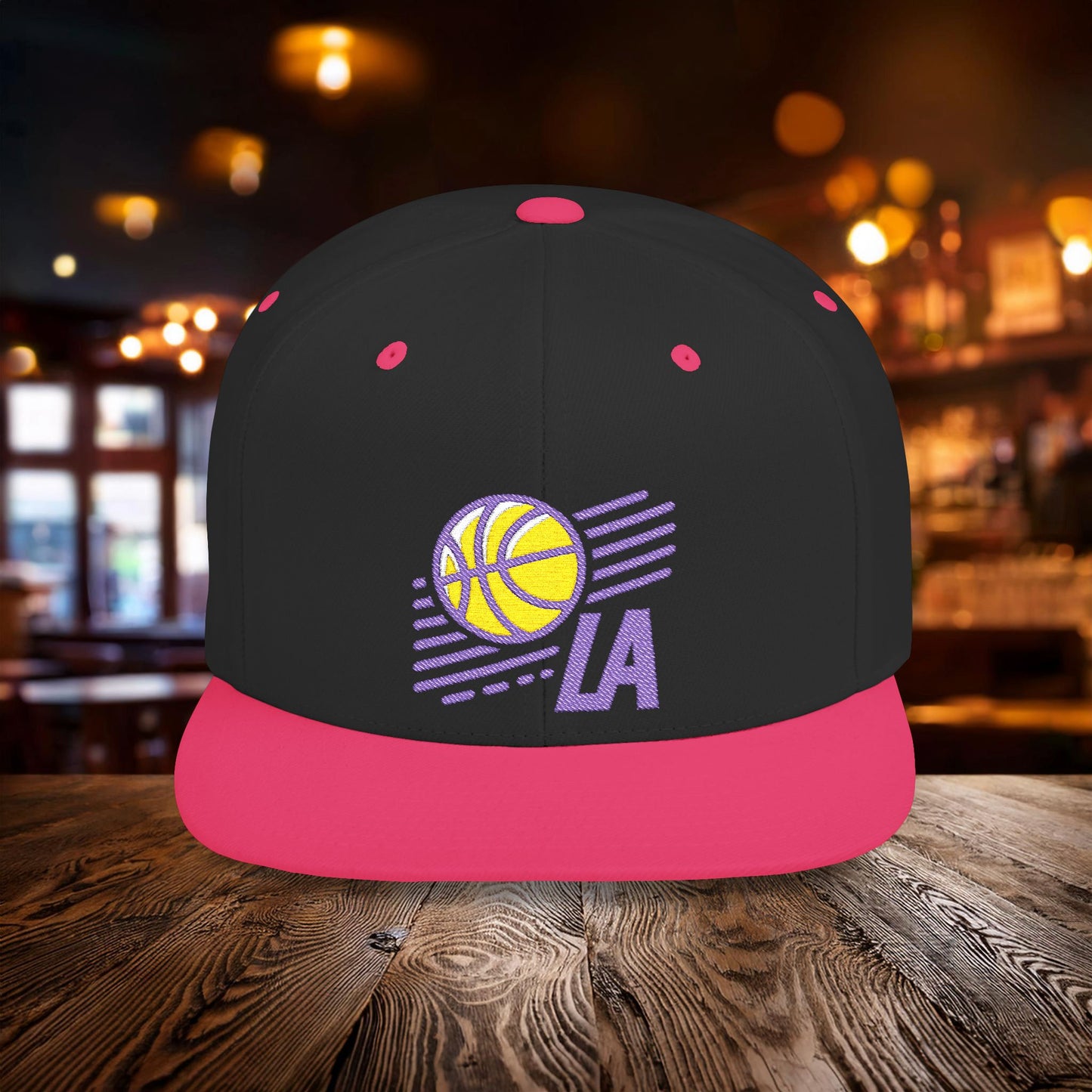 LA Basketball Flat Bill Snapback