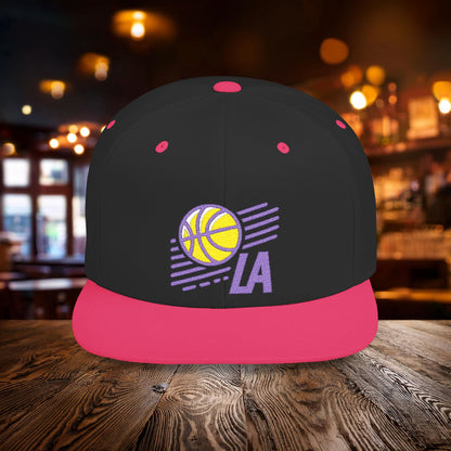LA Basketball Flat Bill Snapback