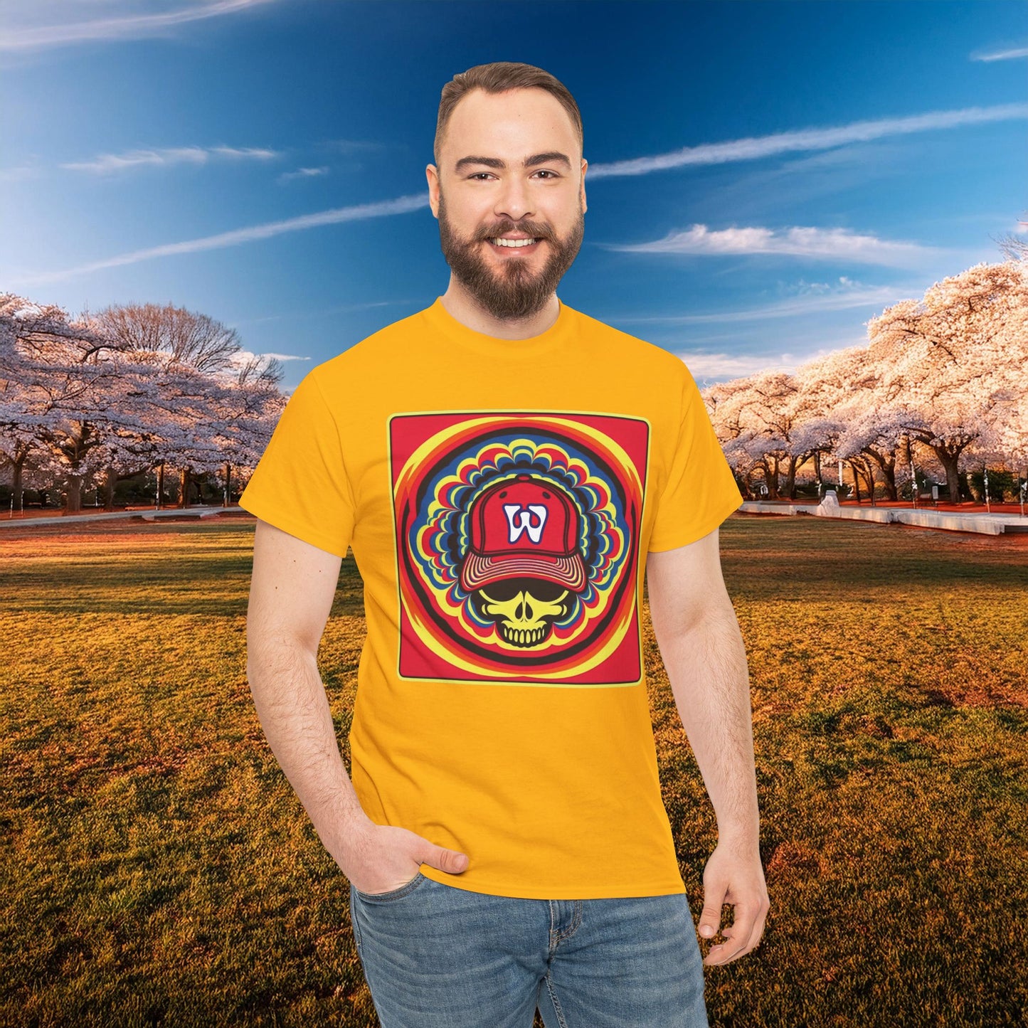 Psychedelic Funky W Skull Tee