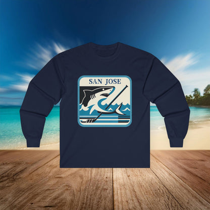 San Jose Hockey Retro Logo Long Sleeve Tee