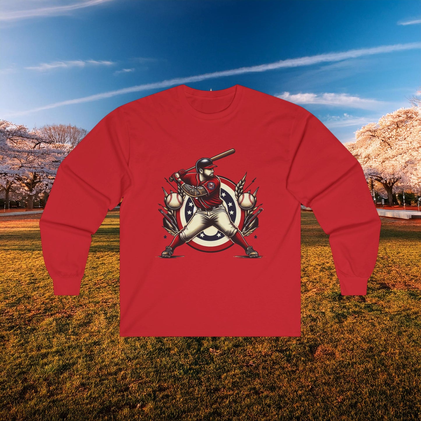 Washington Nations At Bat Long Sleeve Tee