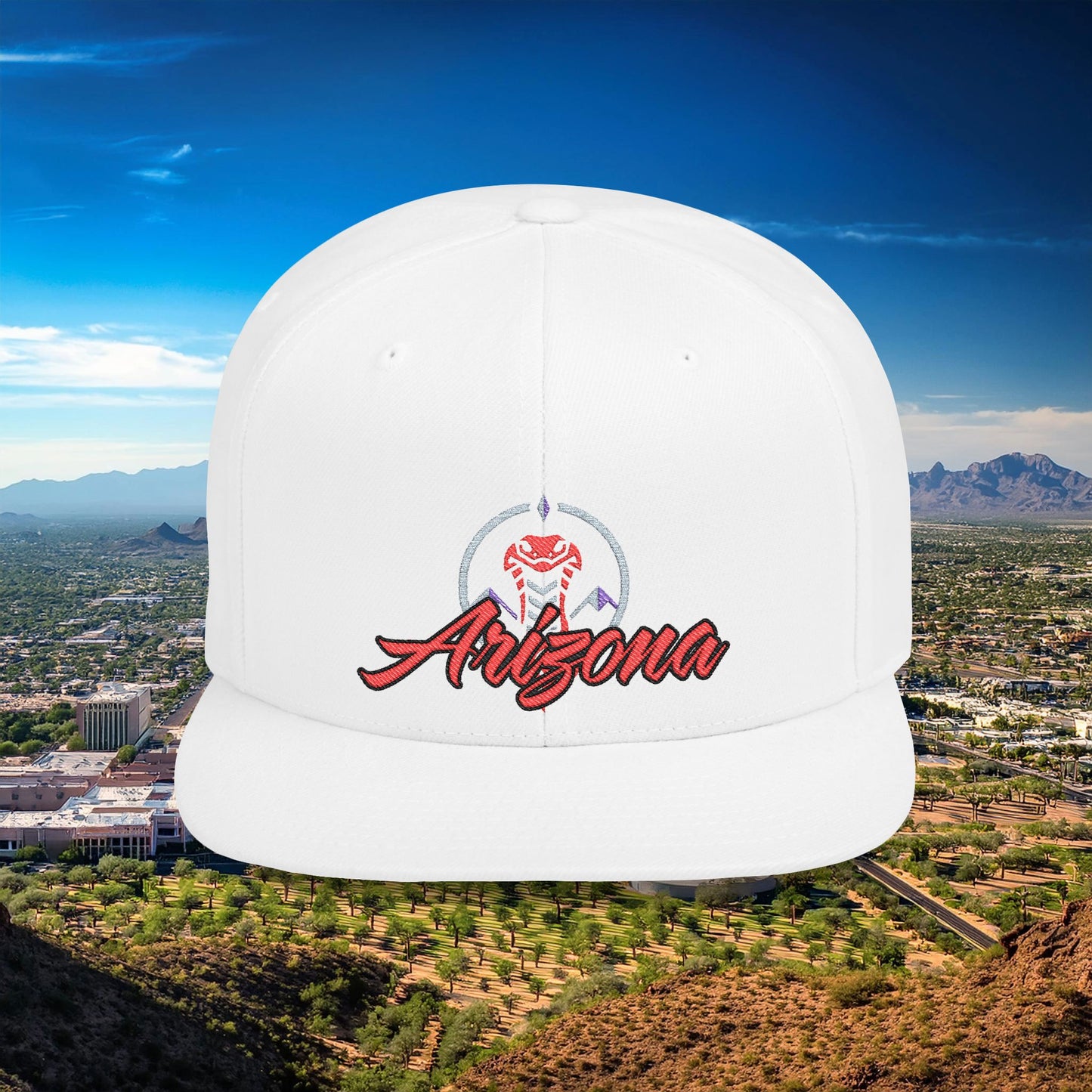 Arizona Baseball Logo Flat Bill Snapback