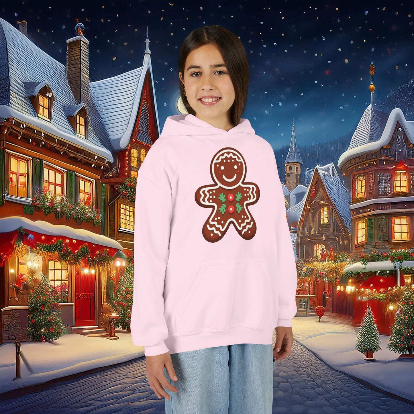 Gingerbread Man Youth Hoodie