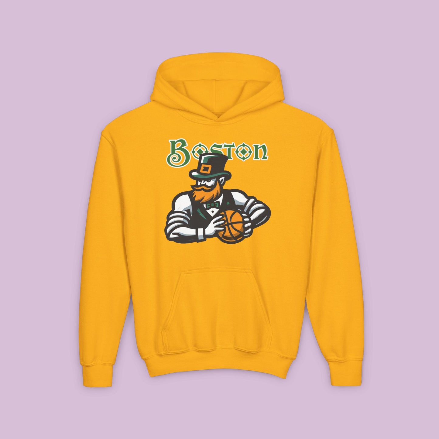 Boston Basketball Design Youth Hoodie