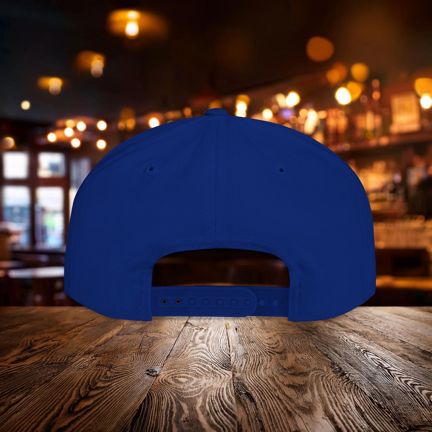 White Everton Logo Flat Bill Snapback