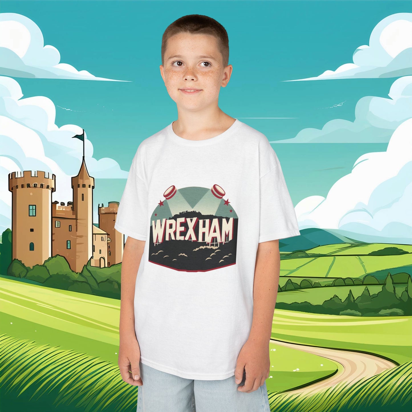 Wrexham Hollywood Sign Kids Tee