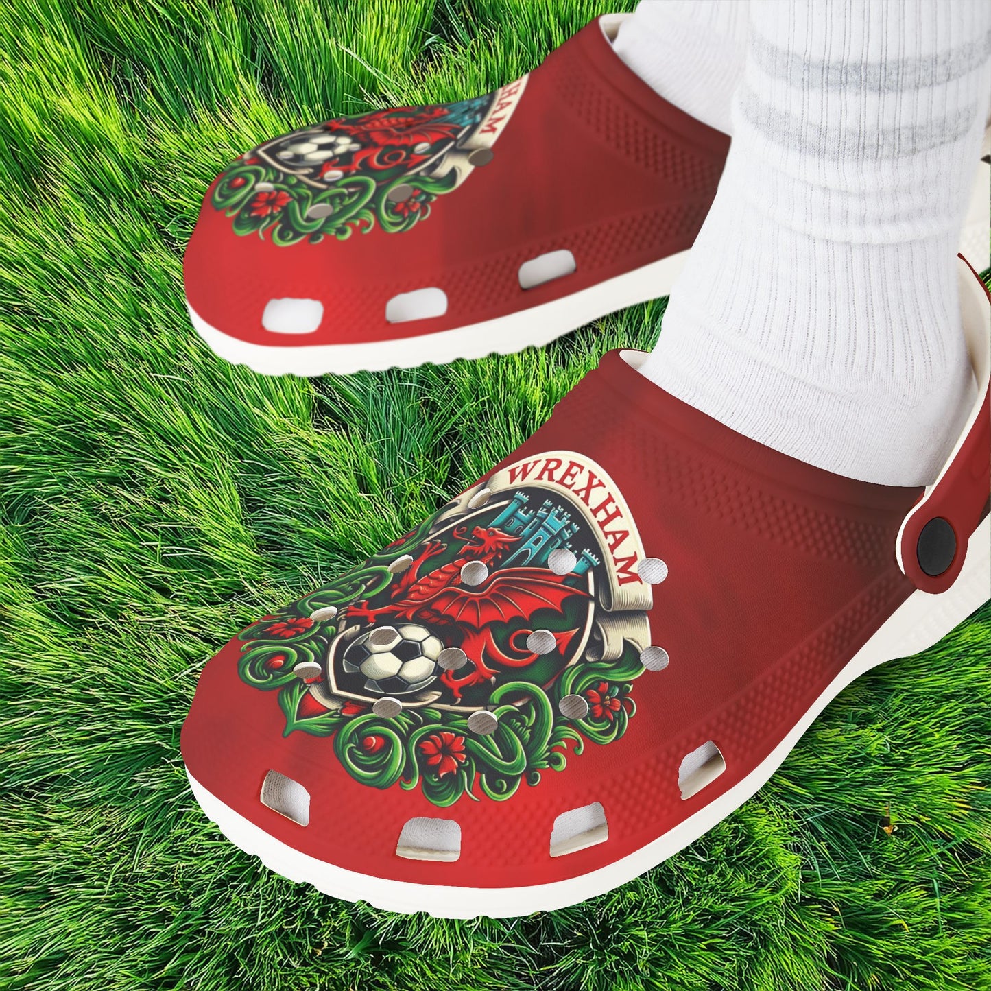 Wrexham Crest Foam Clogs