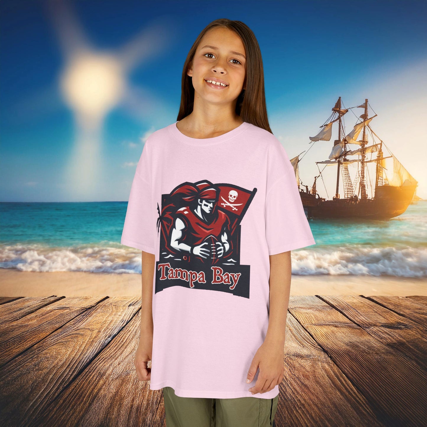 Tampa Bay Football Player Kids Tee