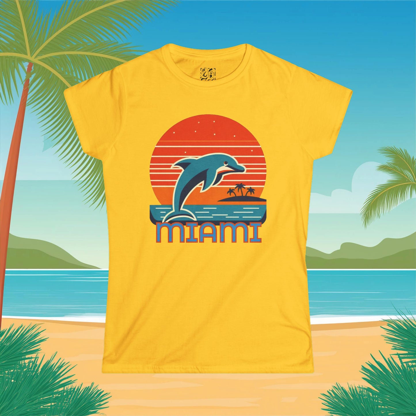 Miami Football Design Women's Softstyle Tee