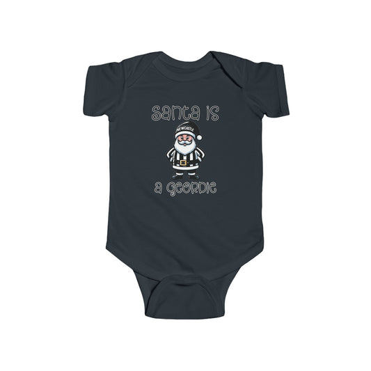Newcastle United Santa Is A Geordie Infant Bodysuit