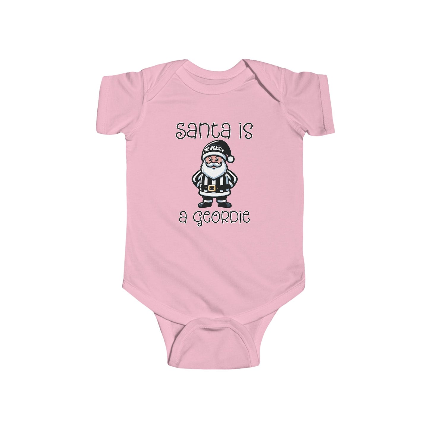 Newcastle United Santa Is A Geordie Infant Bodysuit