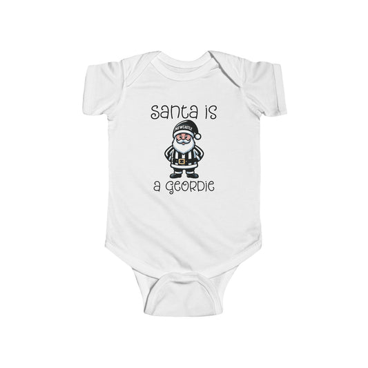 Newcastle United Santa Is A Geordie Infant Bodysuit