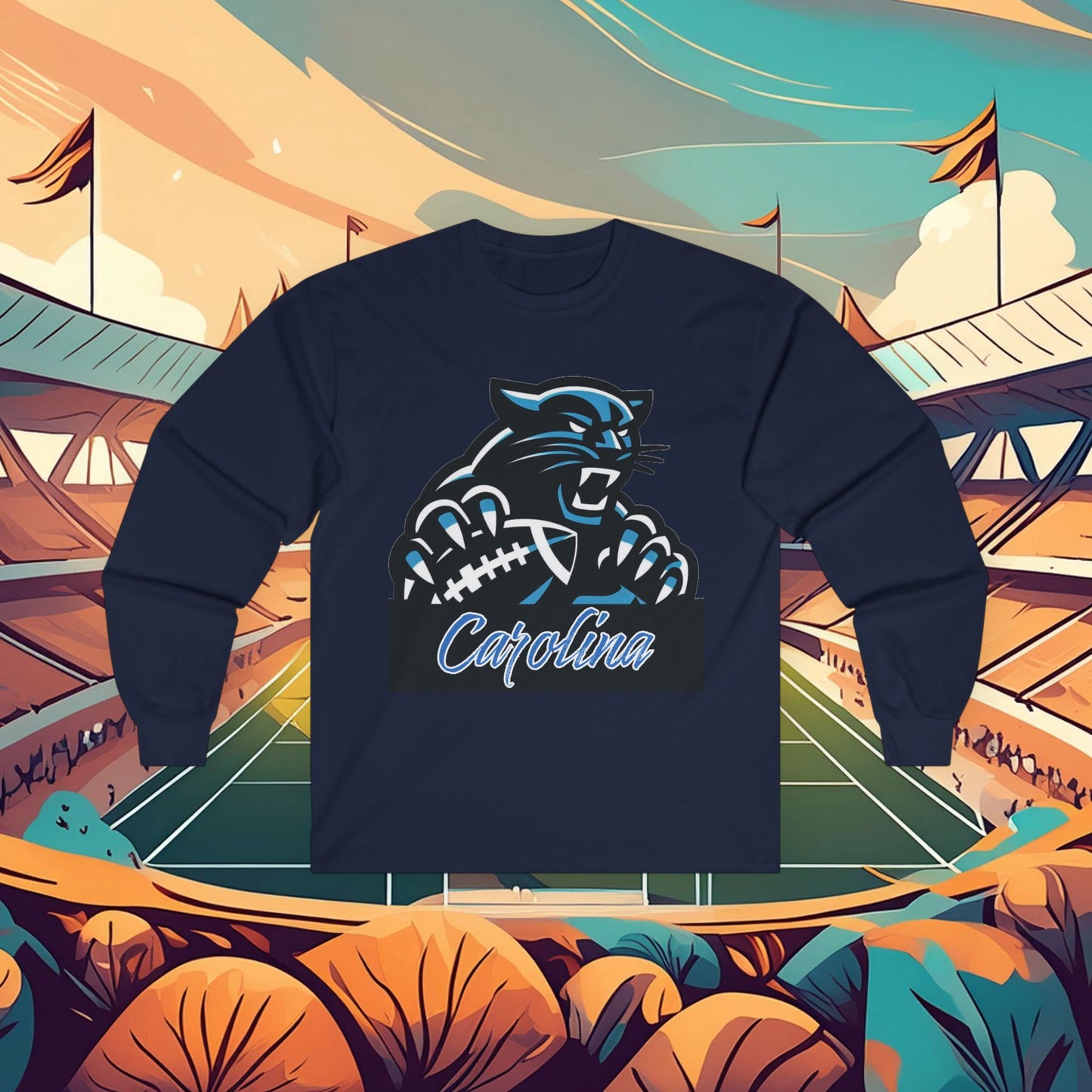 Carolina Football Crest Long Sleeve Tee