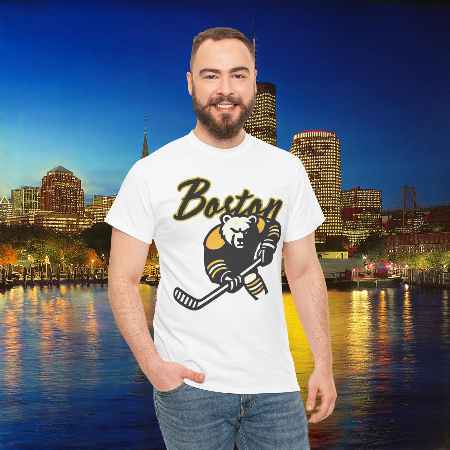 Boston Hockey Bear Tee