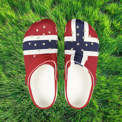 Norwegian Flag Foam Clogs