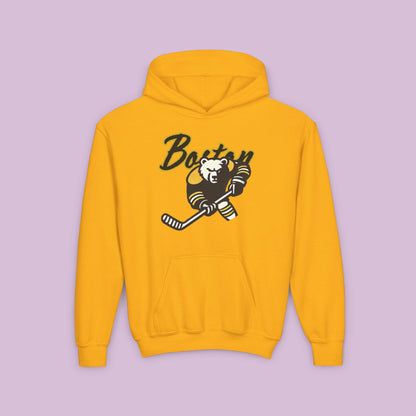 Boston Hockey Bear Youth Hoodie