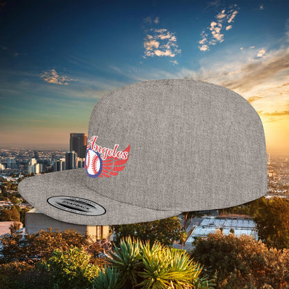 LA Baseball Wings Flat Bill Snapback Hat