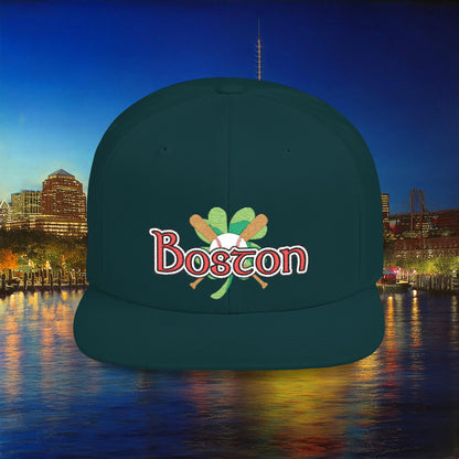 Boston Shamrock Baseball Flat Bill Snapback
