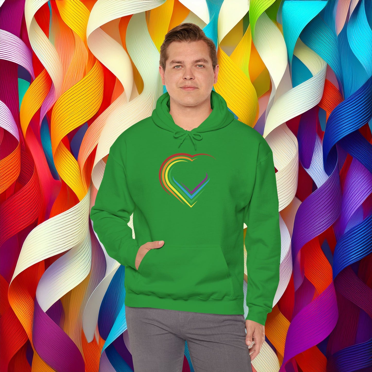 Rainbow Heart Unisex Hoodie