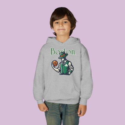 Boston Basketball Youth Hoodie