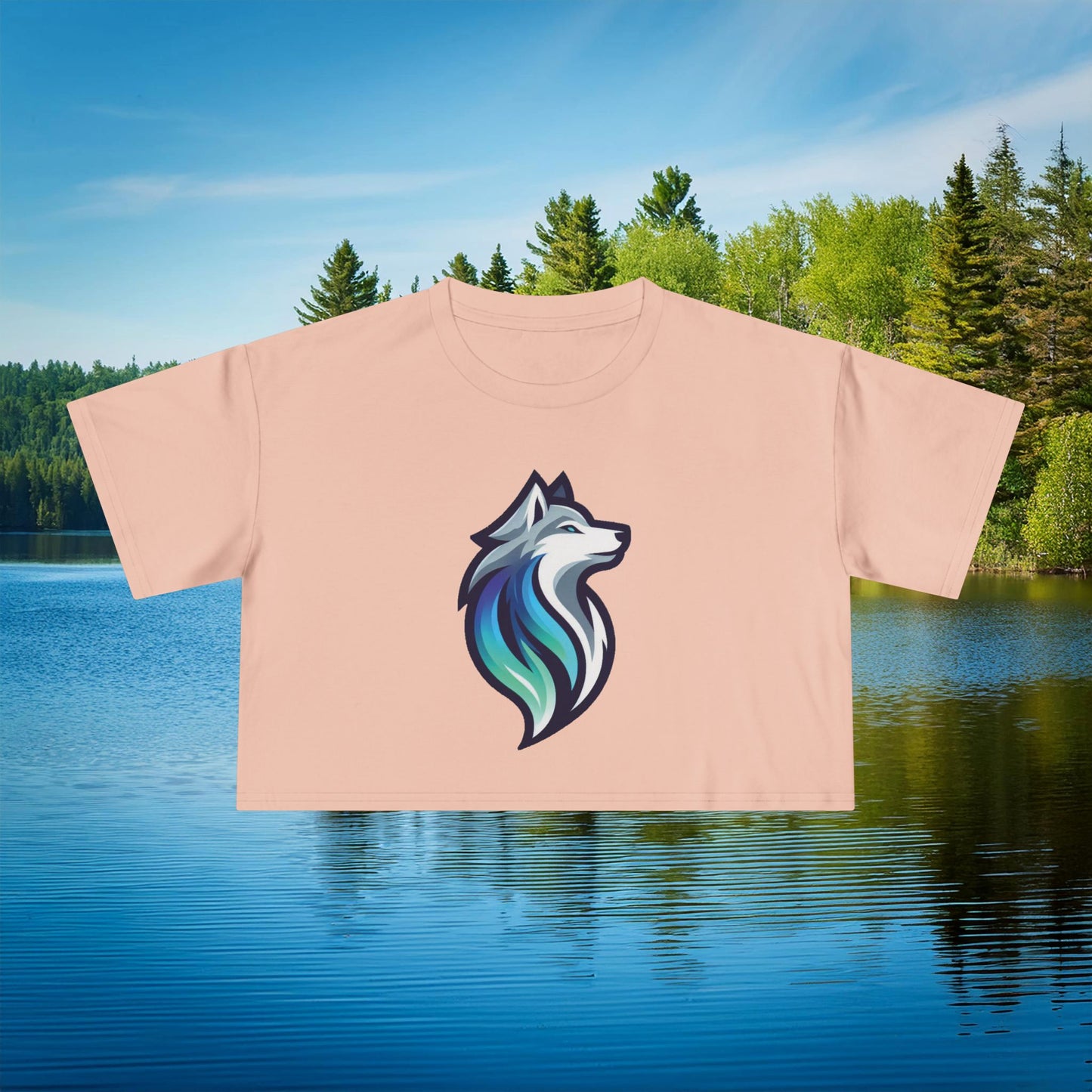 Timber Wolf Women's Crop Tee