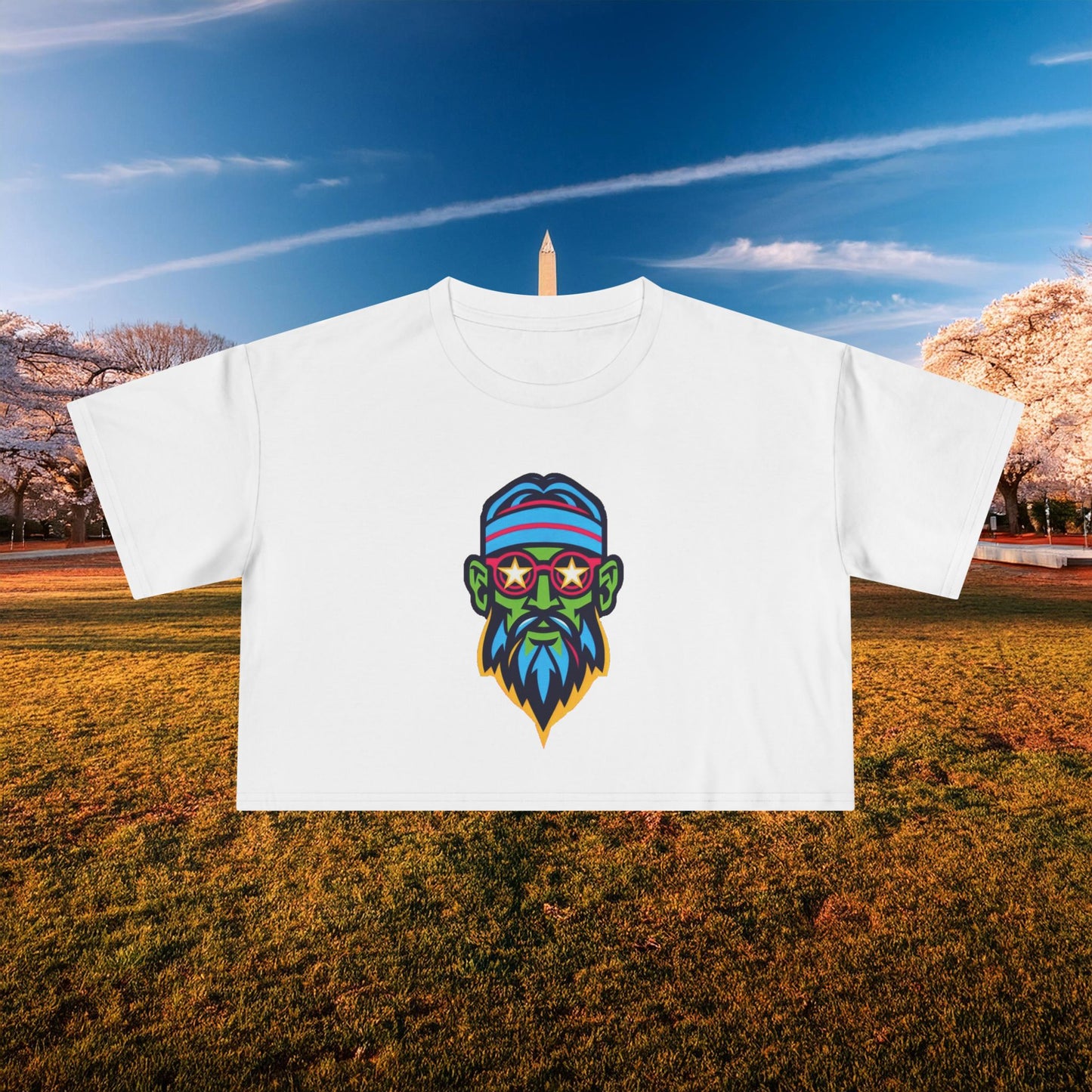 Psychedelic Wizard's Player Women's Crop Tee