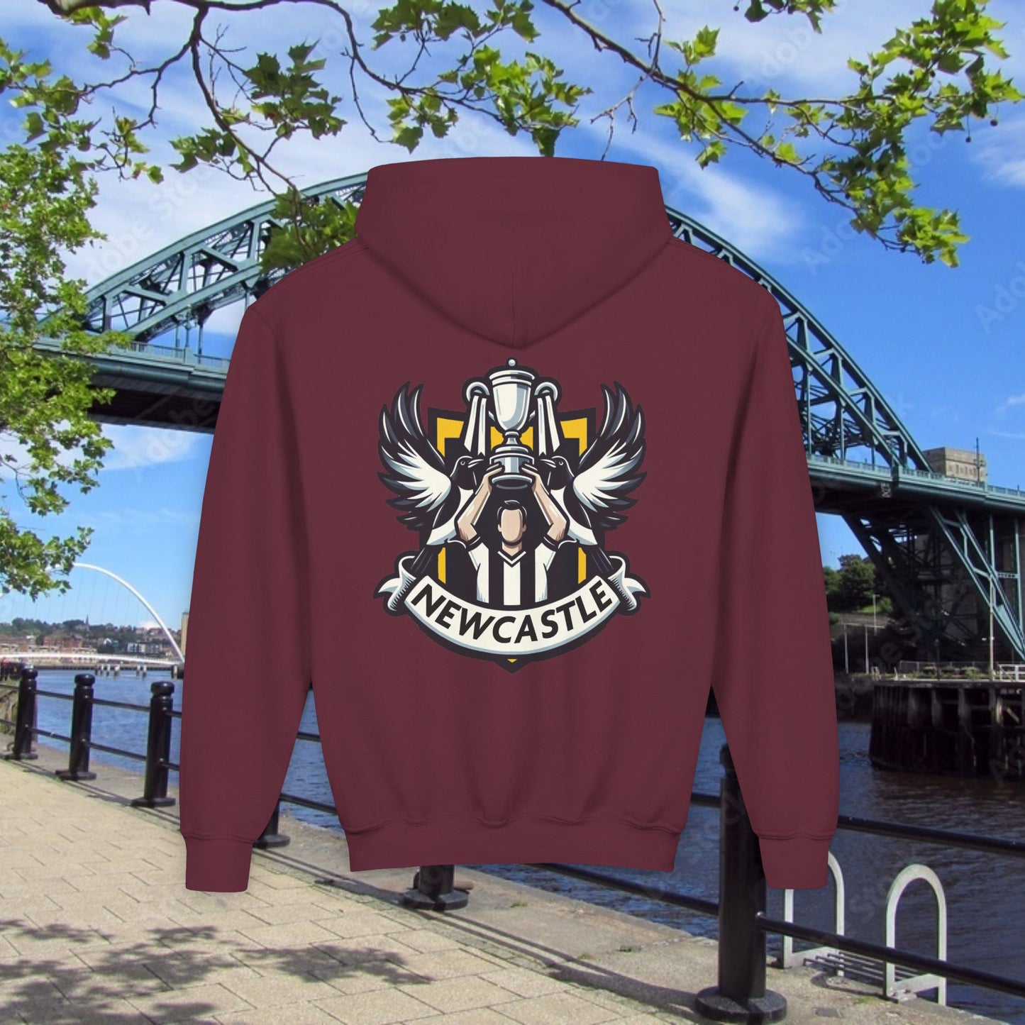 Newcastle Cup Champions Crest Youth Hoodie