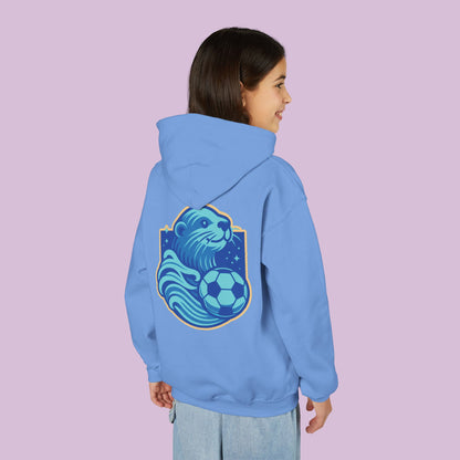 Sea Otter Soccer Logo Youth Hoodie