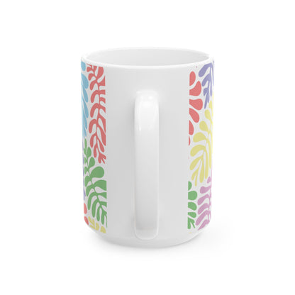 Colorful Tropical Leaves Ceramic Mug (11oz/15oz)