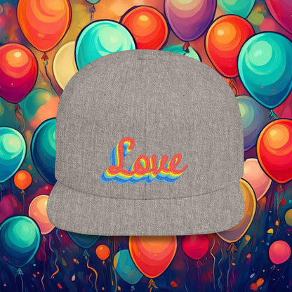 Rainbow Love Flat Bill Snapback