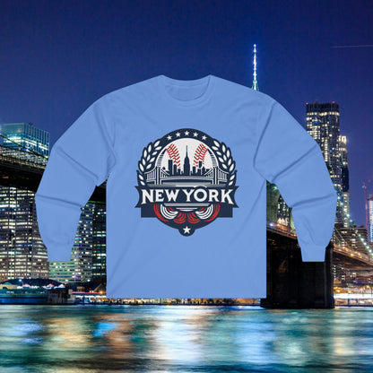 New York Bronx Baseball Long Sleeve Tee