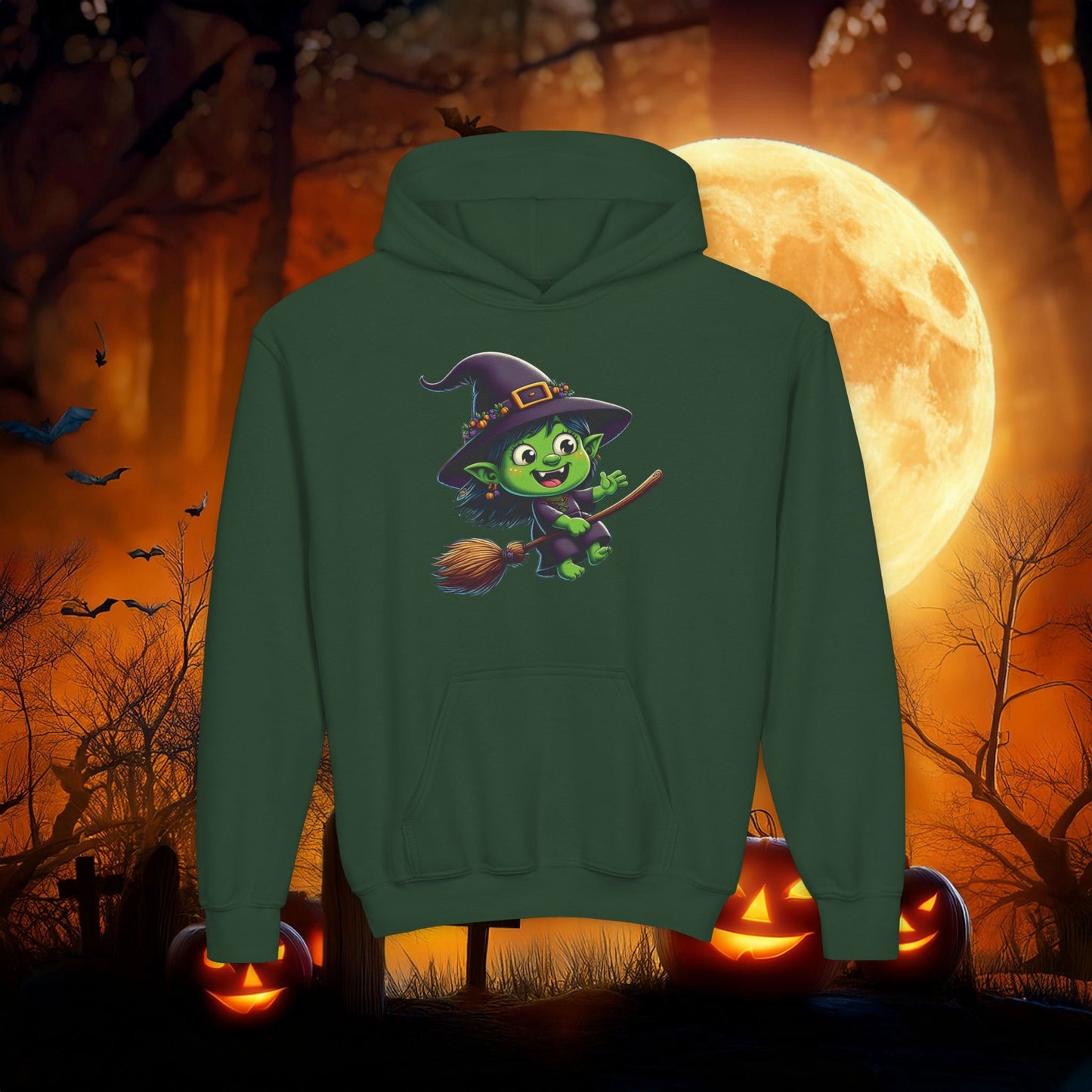 Flying Witch Youth Hoodie