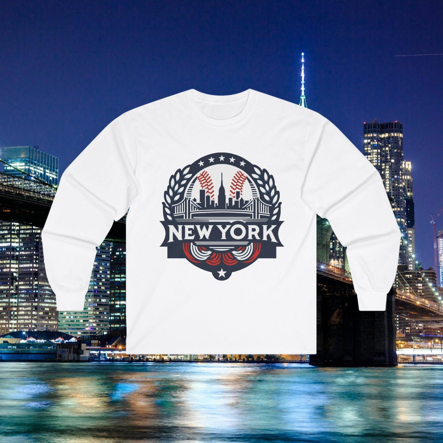 New York Bronx Baseball Long Sleeve Tee