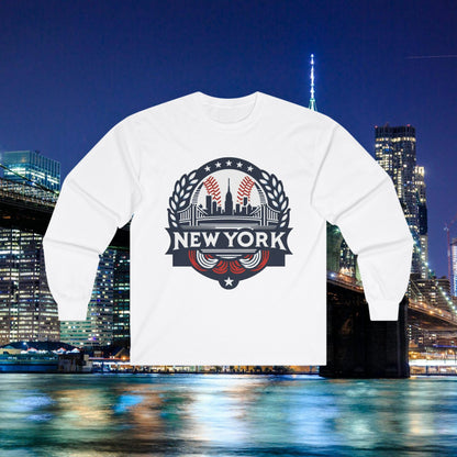 New York Bronx Baseball Long Sleeve Tee