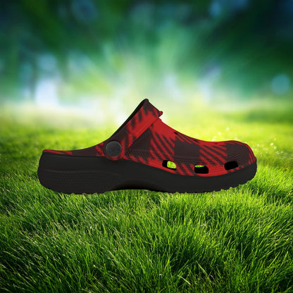 Red Buffalo Plaid Kid's Foam Clogs