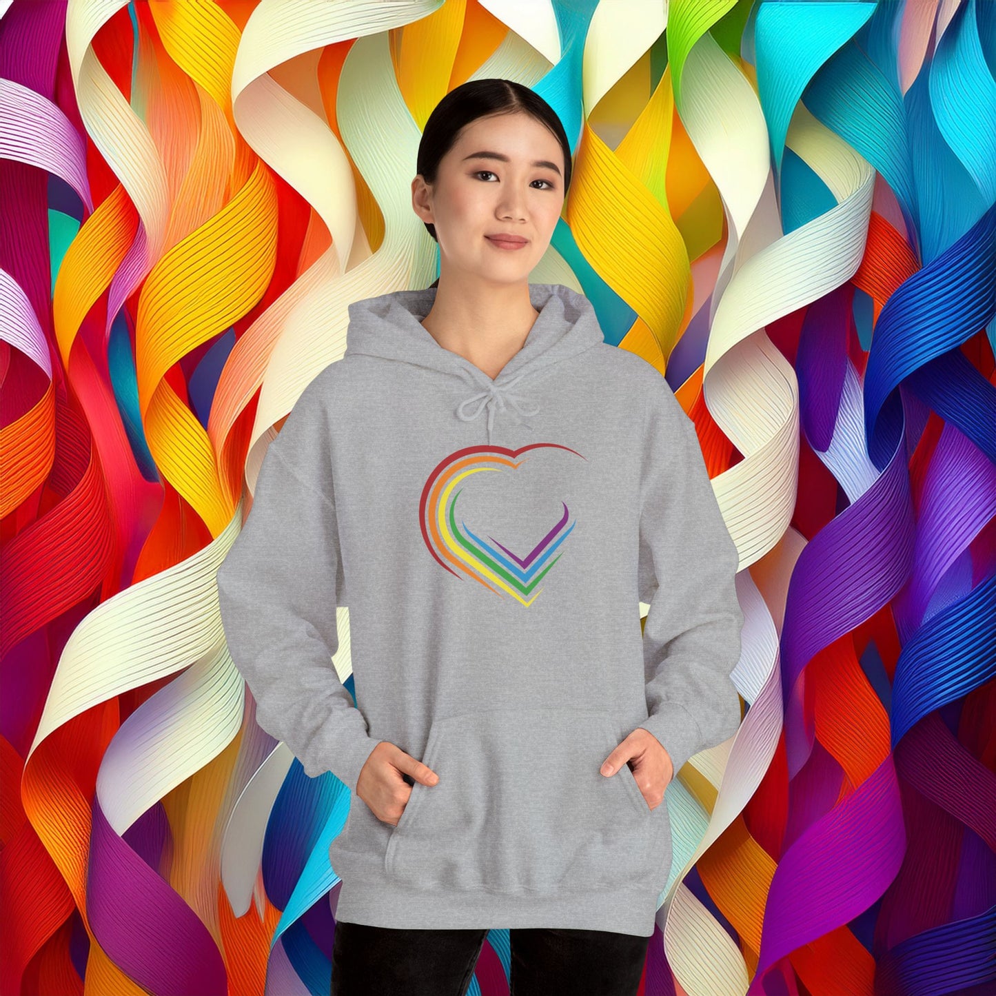 Rainbow Heart Unisex Hoodie
