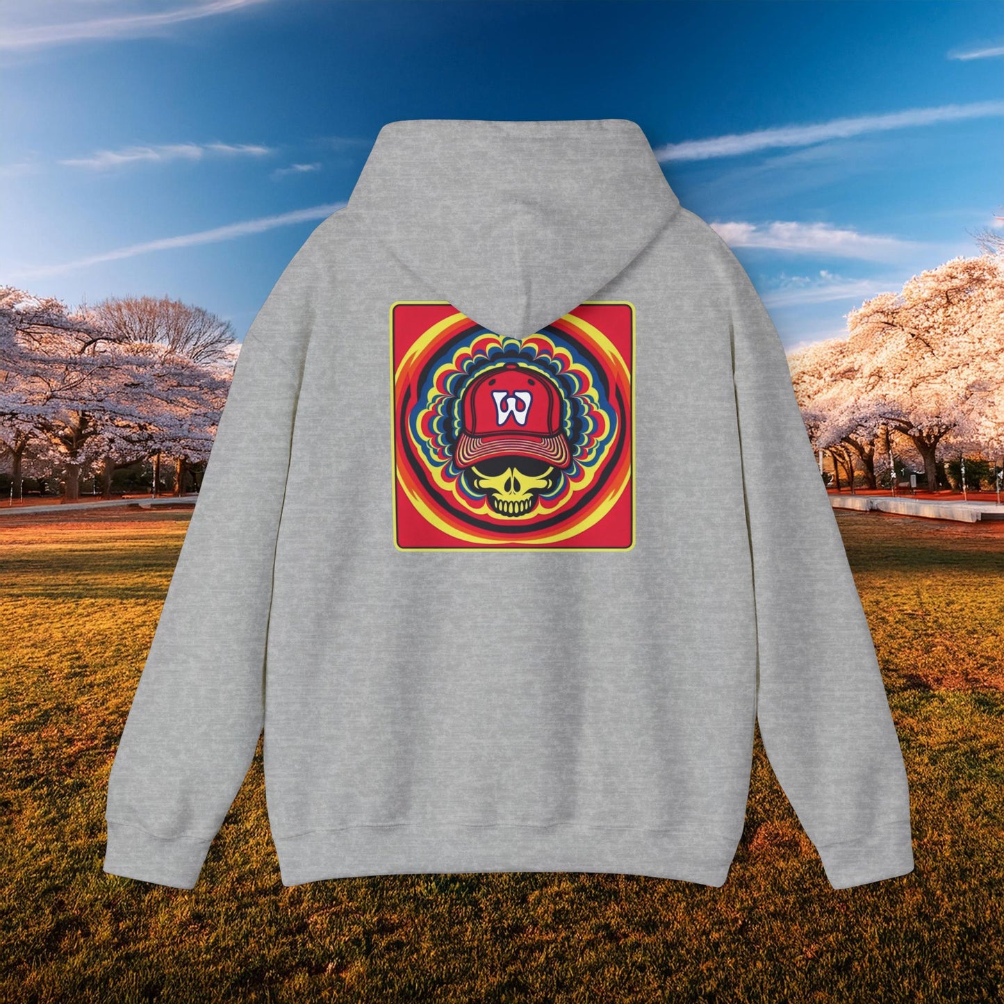 Psychedelic Funky W Skull Hoodie