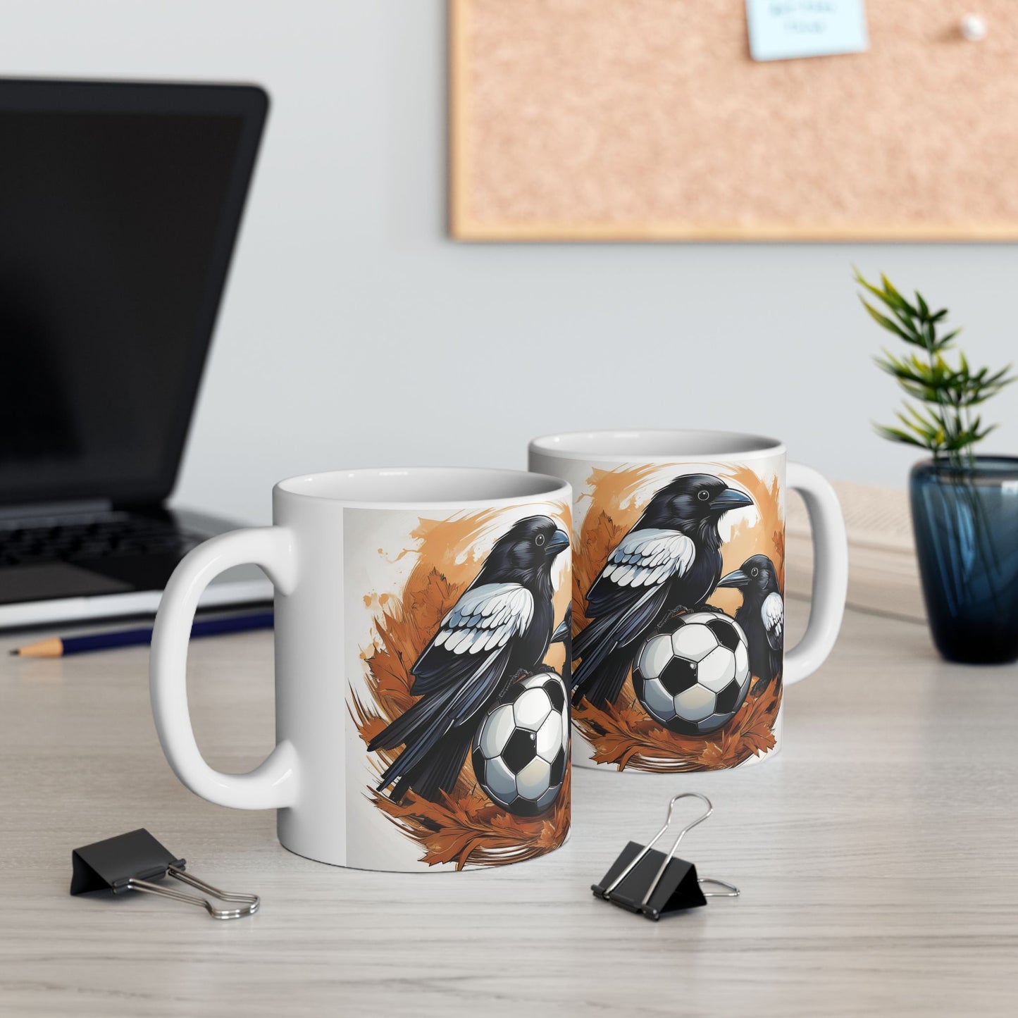 Magpies And Football Ceramic Mugs (11oz\15oz)