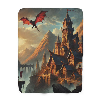 Dragon Flight Sherpa Fleece Blanket
