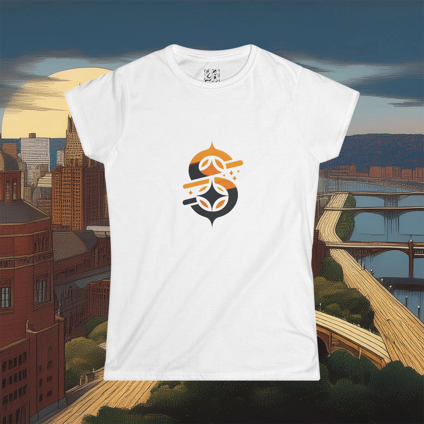 Pittsburgh Football Logo Women's Softstyle Tee