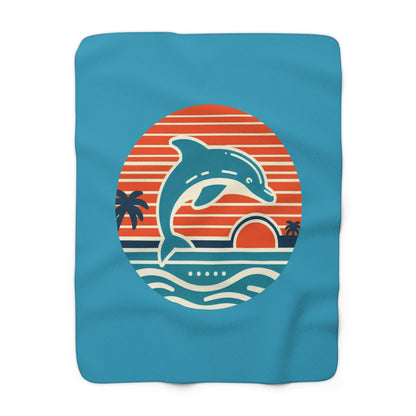 Miami Logo Sherpa Fleece Blanket